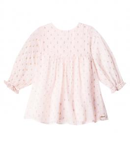 Детское платье из смесового шелка с пайетками Chloé Kids, Petal Pink