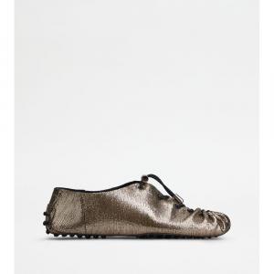 Туфли Gommino in Leather With Drawstring TOD's, золотой