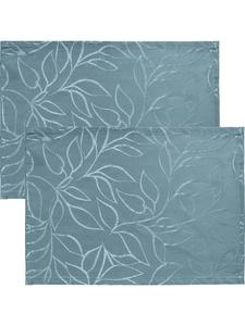 Erwin Müller Комплект из 2 жаккардовых салфеток из смесовой хлопковой ткани для использования на открытом воздухе, цвет «Терраса», светло-голубой