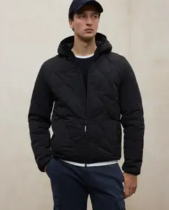 Мужская куртка с капюшоном и боковыми карманами Ecoalf, черный