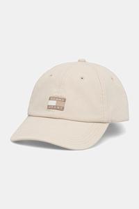 Хлопковая кепка с козырьком Tommy Jeans, бежевый