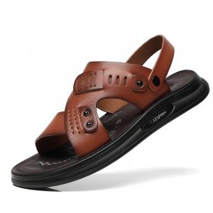 Пляжные сандалии мужские черно-коричневые KJ-2179 коричневый, цвет KJ-2179 Brown