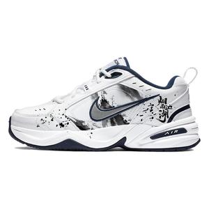 Nike Низкие, износостойкие, массивные, противоскользящие кроссовки Air Monarch 4 унисекс, белые, черные