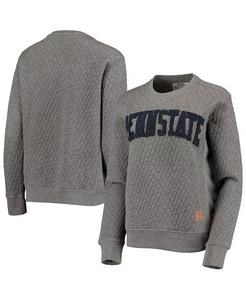 Женская стеганая толстовка-пуловер цвета меланж с рисунком мусса Penn State Nittany Lions Pressbox