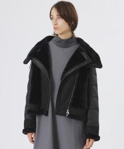 Пуховая куртка для верховой езды с меховой отделкой