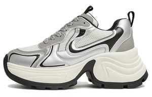 Tata Дышащие Массивные Кроссовки Женские Aurora Silver, Silver Pink White