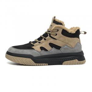 Термостойкие износостойкие короткие зимние ботинки до середины голени для мужчин JEEP SPIRIT, Premium-Graphite Black