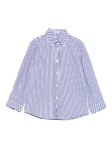 Рубашка в полоску на пуговицах Il Gufo, синий