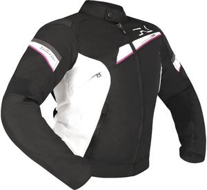 Водонепроницаемая женская мотоциклетная текстильная куртка Richa gotham 3 wp, Black/White/Pink