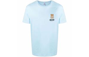 Moschino Мужская футболка SS22, светло-голубая