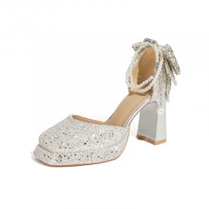 Bamiti Женские туфли на платформе с массивным каблуком 9 см красные, цвет Red