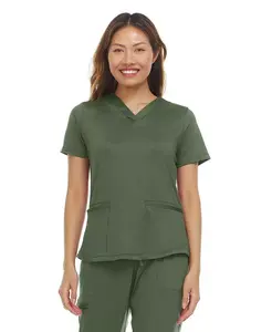 Женский халат для йоги из нейлона и спандекса с V-образным вырезом, размер S, темно-синий Medichic, зеленый