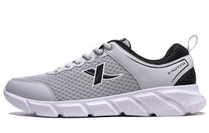 Дышащие легкие низкие кроссовки для бега мужские серо-черные XTEP