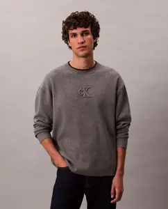 Мужской джерси с тисненным логотипом Calvin Klein Jeans, серый