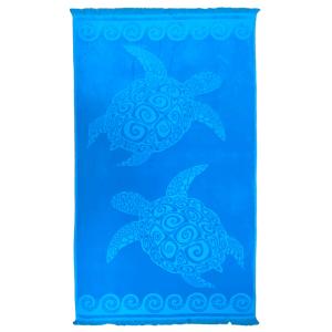 Пляжное полотенце махровая ткань велюр жаккард чеканка косумель  Le Comptoir De La Plage, синий