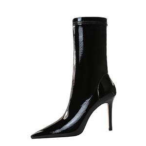 QITUMAUL Ботильоны женские 9,5 см, черные