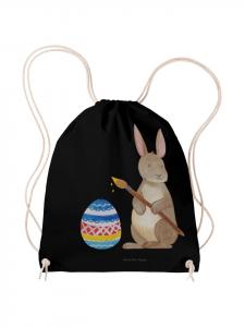 Сумка-шоппер с изображением кролика, яиц и ничего лишнего, черного цвета Mr. & Mrs. Panda