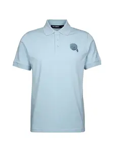 Поло с принтом-логотипом Karl Lagerfeld, синий