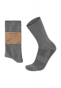 4 треккинговых шерстяных носка с мягкой подошвой и удобным поясом normani, серый