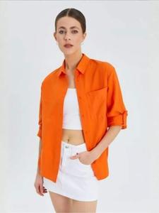 MixRay Рубашка в оранжевом цвете