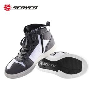 SCOYCO Мотоциклетные всесезонные ботинки для езды, мужские, устойчивые к падению и износу, Moven, железно-серый, размер 43