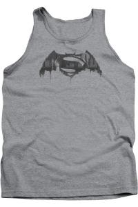 Майка для взрослых с логотипом Batman V Superman Cityscape Gildan, цвет athletic heather