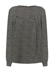 DreiMaster Женская блузка с длинными рукавами черного и бежевого цвета