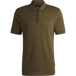 Футболка-поло с прорезиненным логотипом X Porsche Hugo Boss, темный зеленый