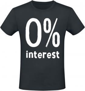 Футболка Sprüche 0% Interest, черный