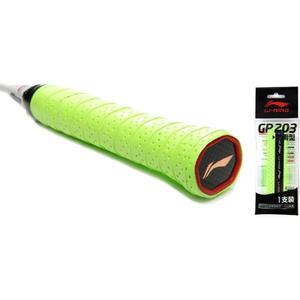 LINING Лента для рукоятки бадминтонной ракетки Neon Green дышащая перфорированная PU тонкая GP203