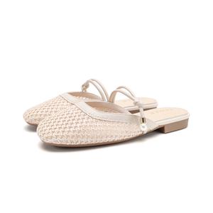 FOXER Женские сандалии с закрытым носком, устойчивые к истиранию, бежевые