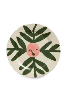 Тарелка «La Pittura Plate» с рисунком в виде лица и лозы Hay, бежевый