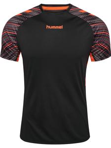 Футболка Hummel Hmlblaze для взрослых в черном/оранжевом цвете Hummel