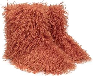 Женские милые модные ботинки AACHEN с круглым носком, популярные зимние ботинки большого размера для вечеринок, свадеб и подиума, Orange