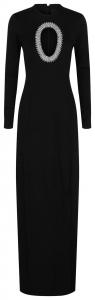Платье Givenchy с вырезами и кристаллами, черное, черный
