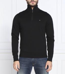 Свитер Tommy Hilfiger zip mock regular fit, черный