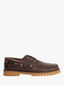 St Bart кожаные лодочные туфли с шнуровкой Dune London, Brown