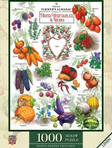 Фермерский альманах — пазл из 1000 деталей «Фрукты, овощи и травы» Masterpieces Puzzles, multicolor
