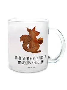 Рождественская кружка с изображением белки и надписью из прозрачного материала Mr. & Mrs. Panda