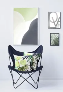 АПЭЛТ декоративная подушка "Летиция", чехол на подушку с наполнителем, 1 шт APELT 48х48 см, зелено-белый