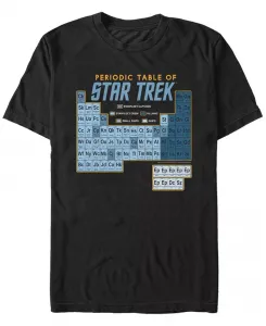 Футболка с коротким рукавом Star Trek Men's The Original Series с изображением периодической таблицы Fifth Sun, черный