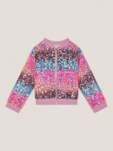 Детская бомбер куртка с омбре и пайетками Monsoon, Multi