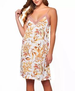 Женская сорочка Ellie Soft из вискозы и кружева iCollection, розовый