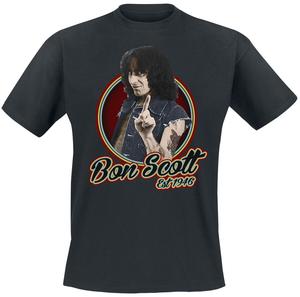 Футболка Bon Scott Retro Circle, черный