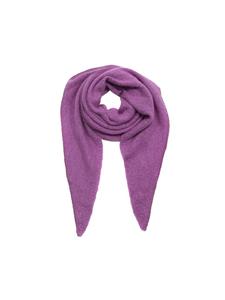 Уютный треугольный шарф букле из фиолетового материала Faera