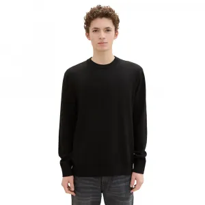 Свитер Tom Tailor Basic Crewneck Knit, черный