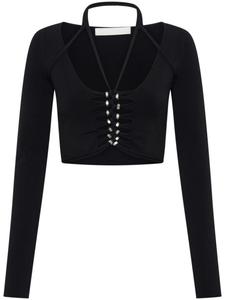 Dion Lee укороченный топ с вырезом халтер, черный