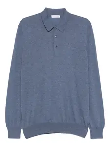 Рубашка поло из вирджинской шерсти Gran Sasso, синий