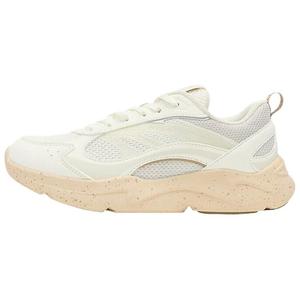 QIAODAN Сухие, дышащие и легкие, низкие, массивные кроссовки, женские, серо-бежевые