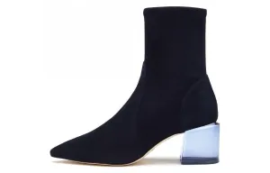 Stuart Weitzman SW Sheepskin Ankle Boots Women's Midnight Blue